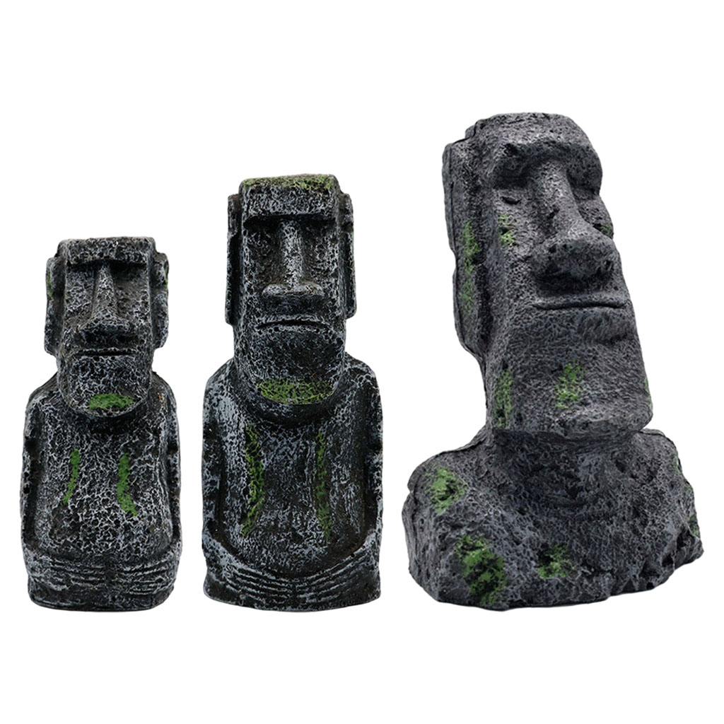 Aquarium Fish Pot - Aquário moai estátuas ilha de páscoa