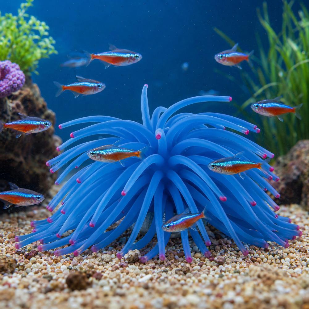 Aquarium Fish Accessories - Ornamento para Aquário: Anêmona Marinha de