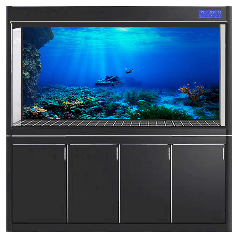 Aquarium Fish World - Adesivo Decorativo Da Paisagem Do Aquário,