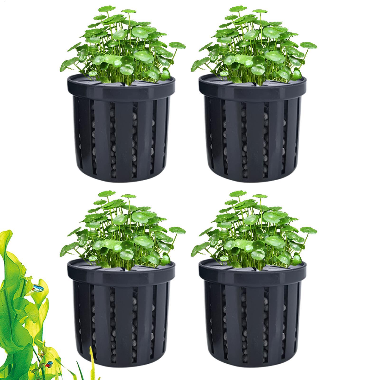 Aquarium Fish Pot - Conjunto de 4 Vasos Plantadores para