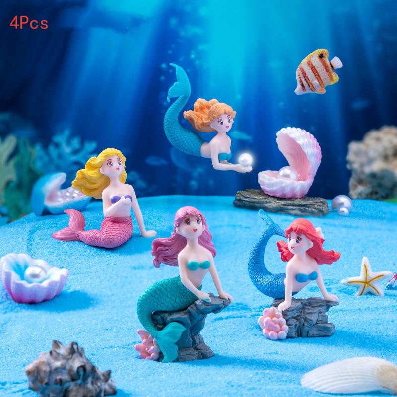 Aquarium Fish Buy - Conjunto de 4 Peças de Ornamentos
