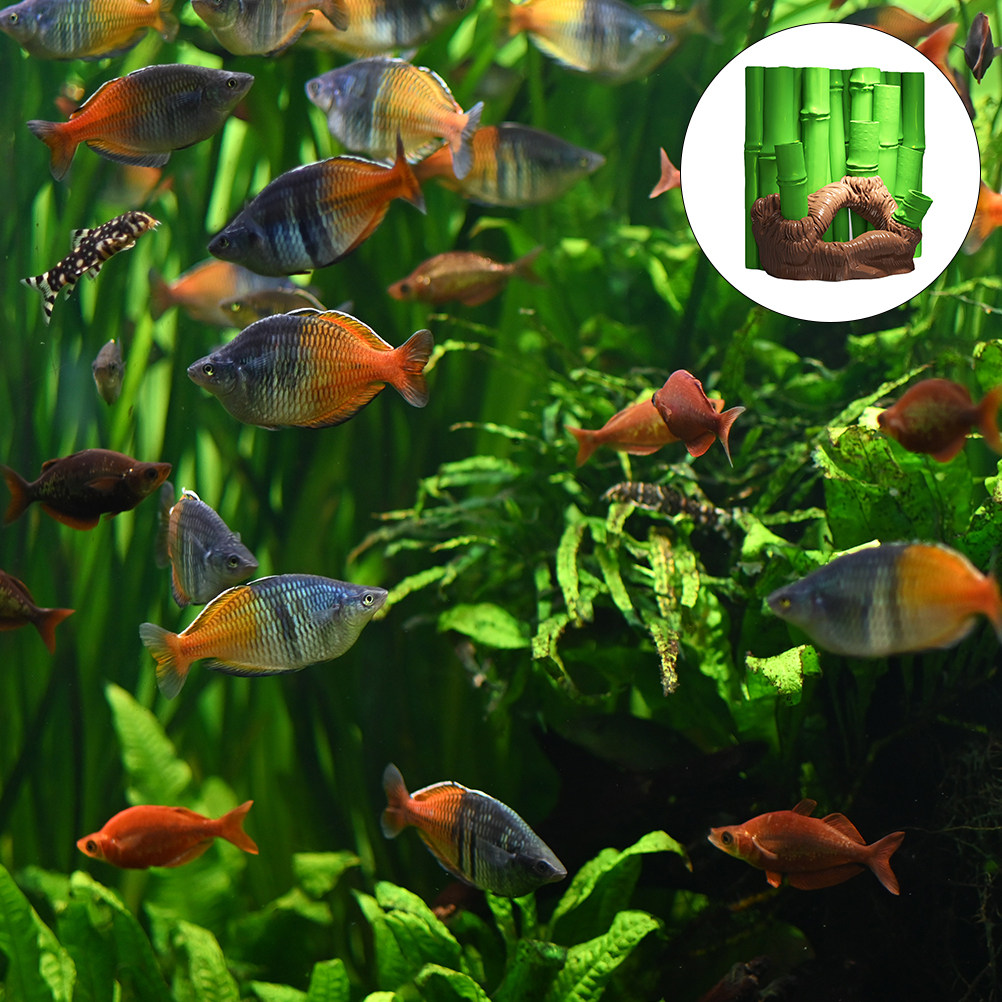 1 Peça de Caverna de Bambu 3D  - Aquarium Fish Cave avaliação e preço